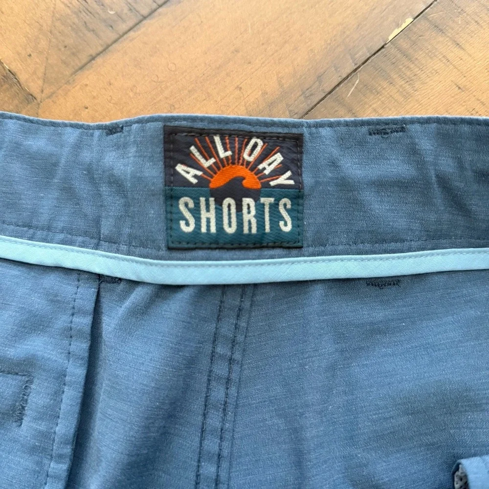 Set Of 2 Faherty Men's All Day Shorts Size 35 Blue / Green